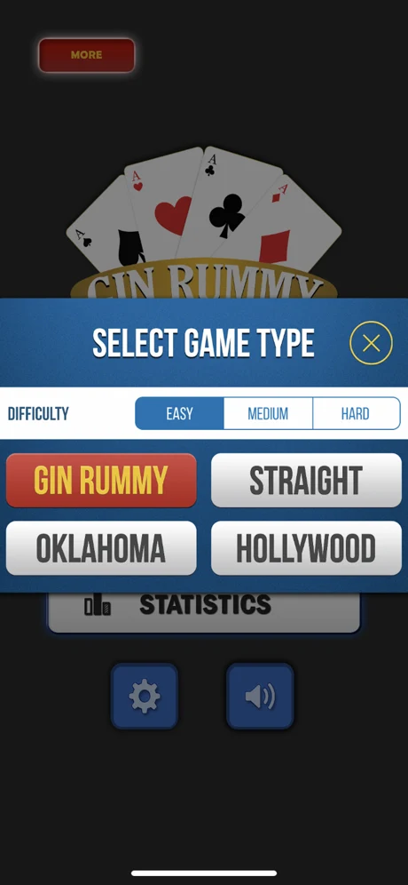 Gin Rummy Dark card game is a form of the rummy game where players place cards into sets and runs.